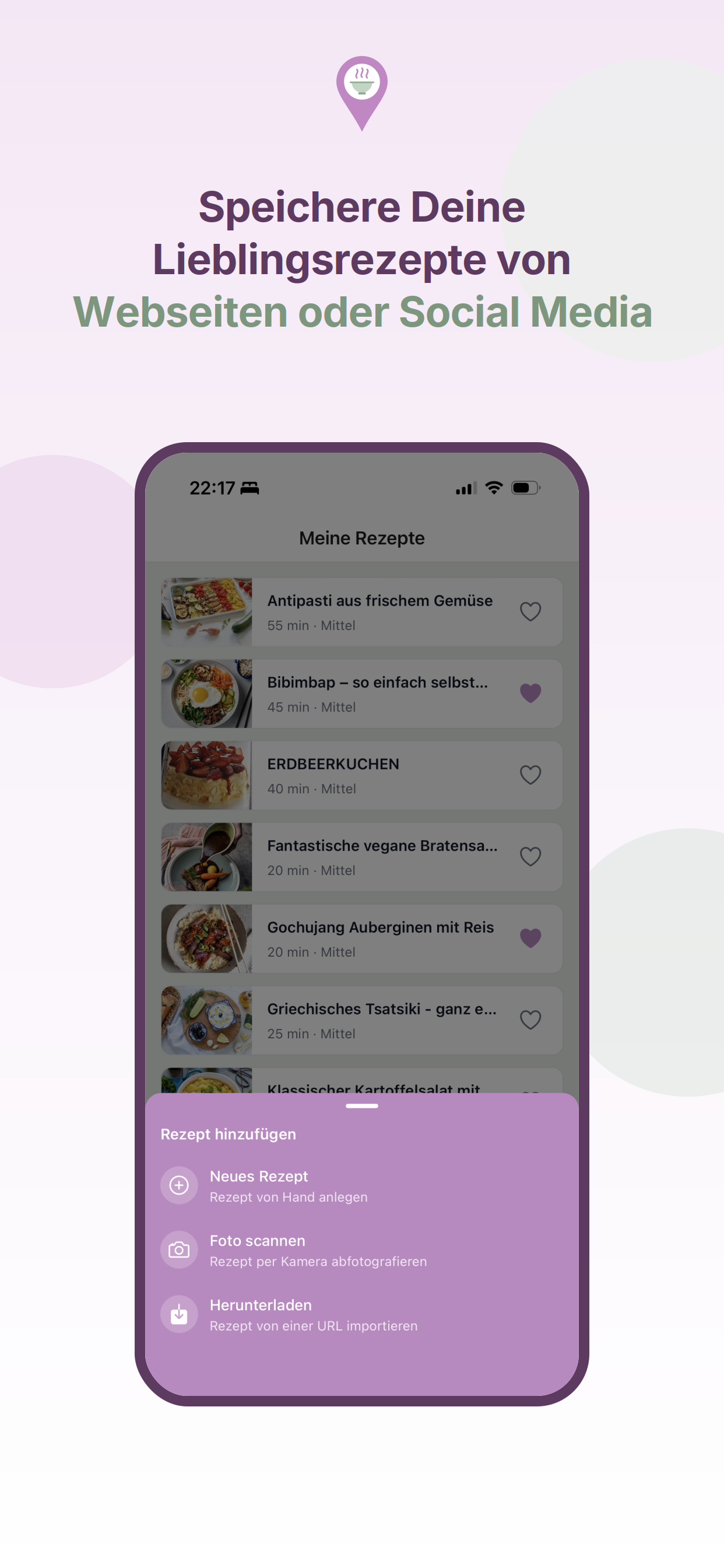 Rezept speichern